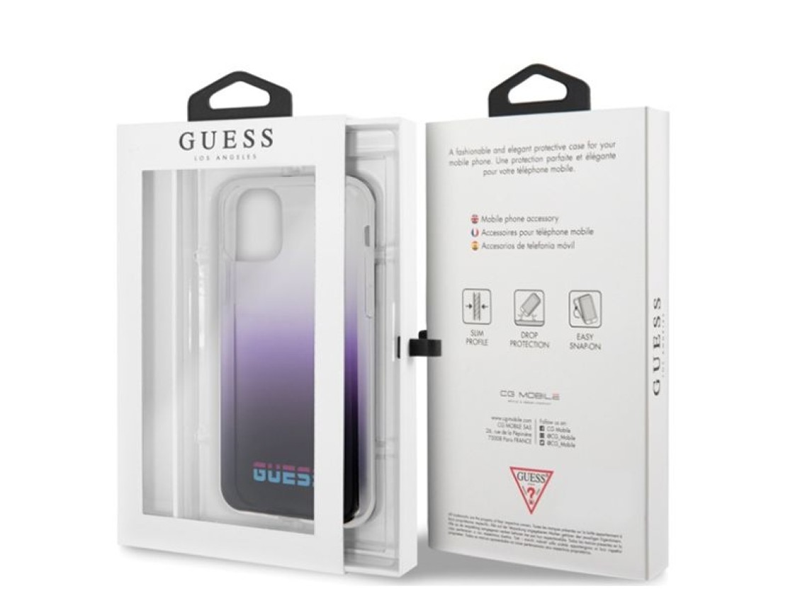 Capa r�gida Guess GUHCN65DGCPI para iPhone 11 Pro Max roxa/degrad� roxo, Calif�rnia