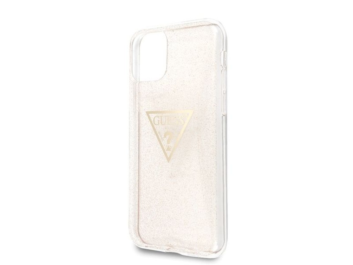 Guess GUHCN58SGTLGO iPhone 11 Pro gold/gold hard case Glitter Triangle