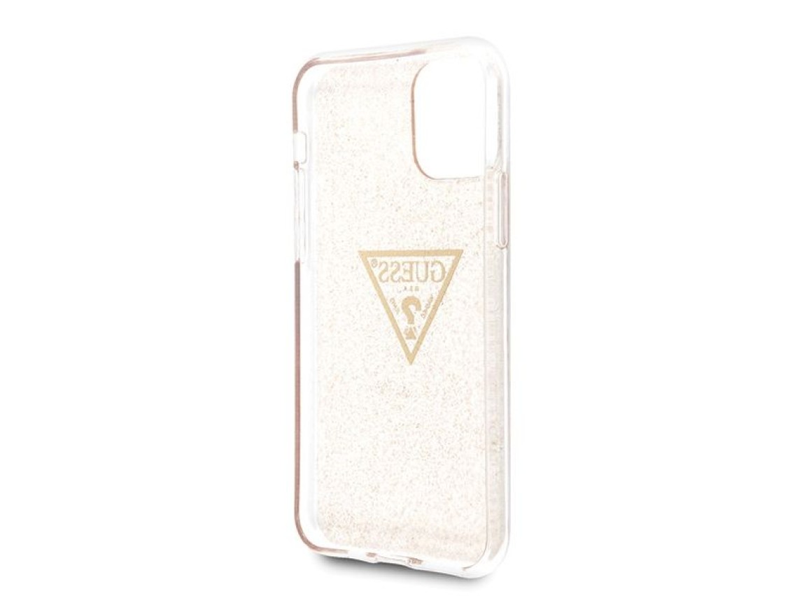 Guess GUHCN58SGTLGO iPhone 11 Pro gold/gold hard case Glitter Triangle