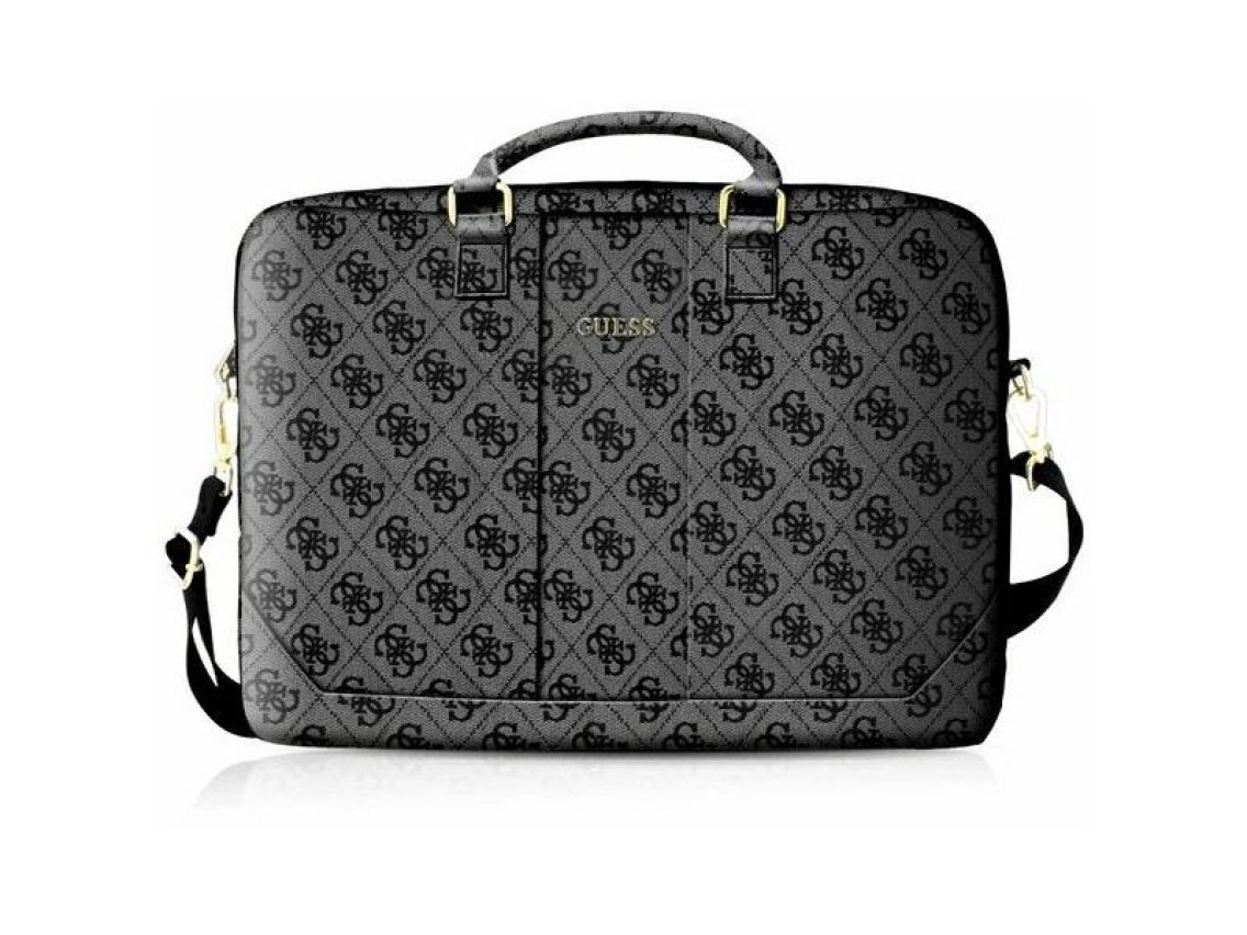 Mochila Guess 4G Uptown para laptop de 16" - cinza