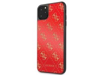 Funda rígida Guess GUHCN654GGPRE para iPhone 11 Pro Max, color rojo/rojo, doble capa con purpurina, Funda rígida Guess GUHCN654GGPRE para iPhone 11 Pro Max, color rojo/rojo, doble capa con purpurina,