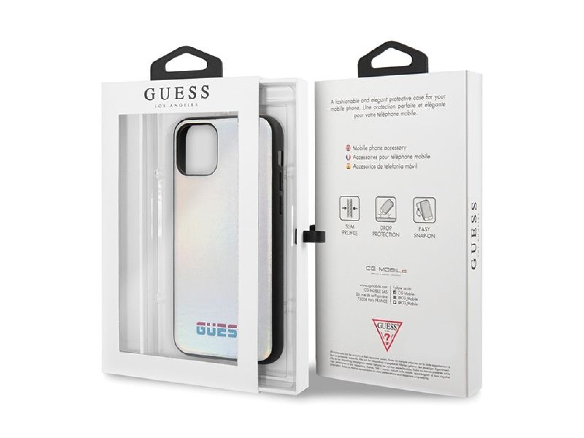 Guess GUHCN65BLD iPhone 11 Pro Max silver/silver hard case Iridescent
