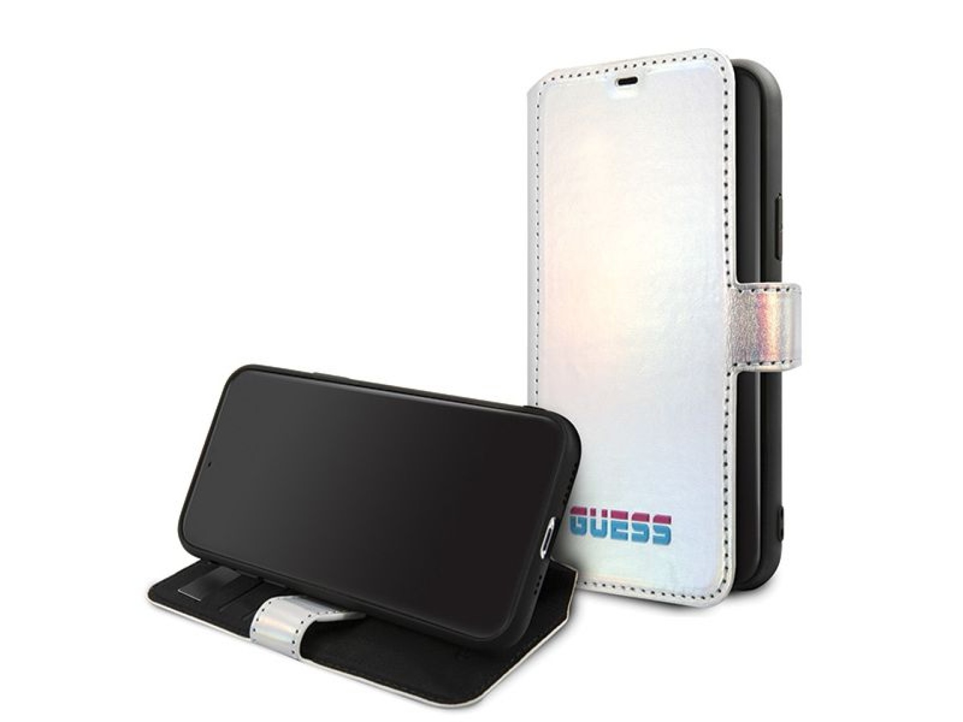 Capa Guess GUFLBKN58BLD para iPhone 11 Pro prateada/prateada iridescente
