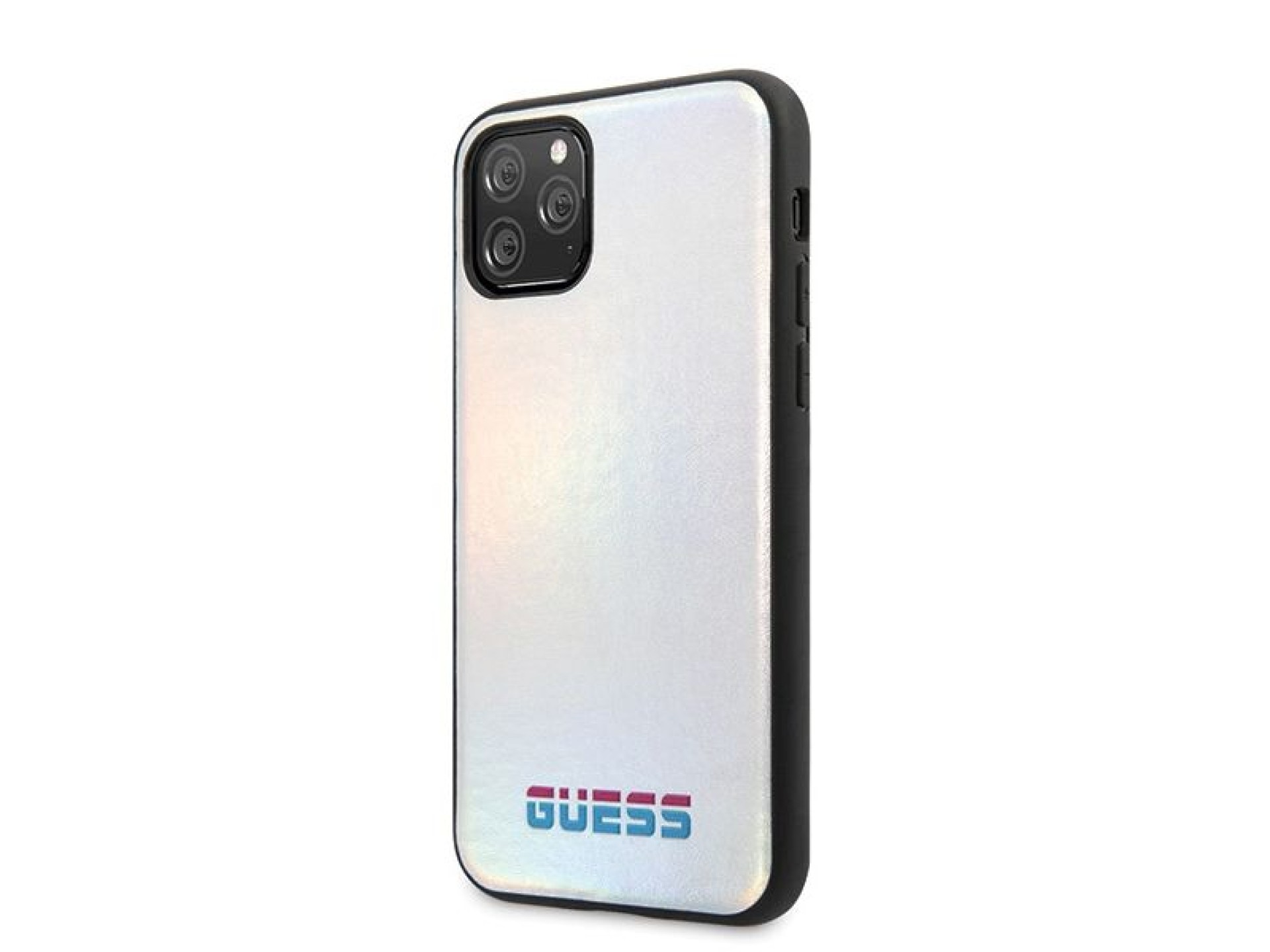 Capa rígida Guess GUHCN58BLD para iPhone 11 Pro, prata/prata iridescente.