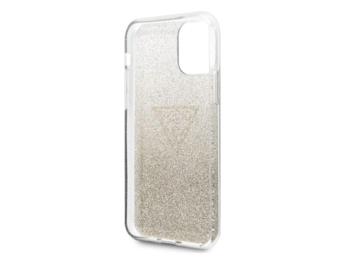 Guess GUHCN65SGTLGO iPhone 11 Pro Max gold/gold hard case Glitter Triangle