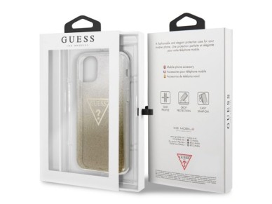 Guess GUHCN65SGTLGO iPhone 11 Pro Max gold/gold hard case Glitter Triangle