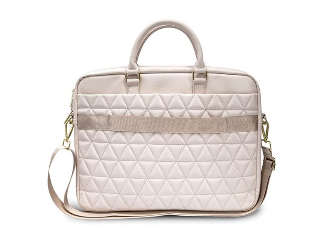 Bolsa acolchoada Guess para laptop de 16" - rosa