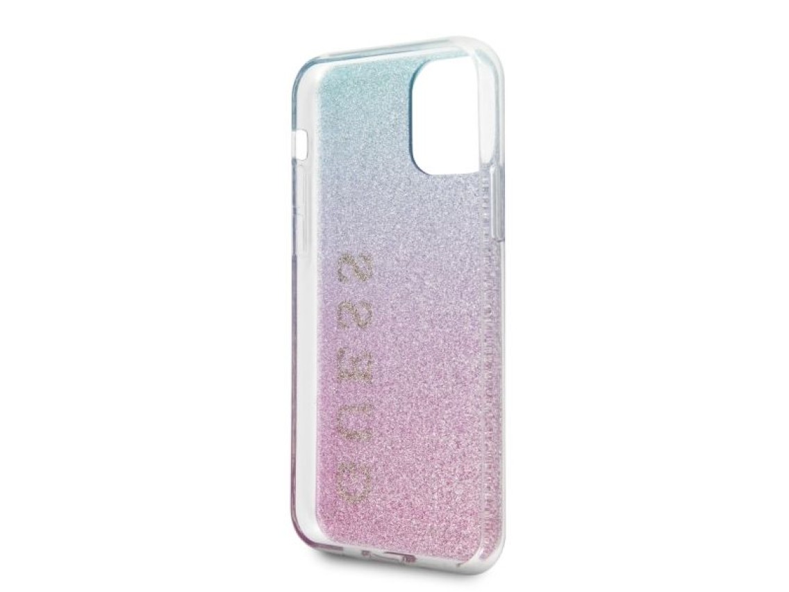 Guess GUHCN65PCUGLPBL iPhone 11 Pro Max rose blue/pink blue hard case Glitter Gradient