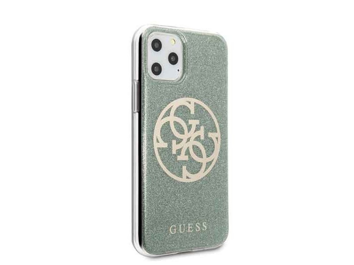 Guess GUHCN58PCUGLKA iPhone 11 Pro khaki hard case 4G Circle Glitter
