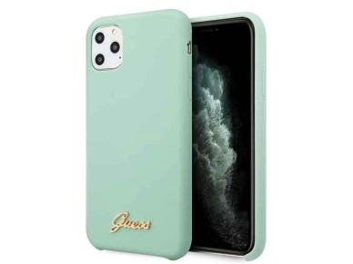 Guess GUHCN58LSLMGG iPhone 11 Pro green/green hard case Silicone Vintage Gold Logo Guess GUHCN58LSLMGG iPhone 11 Pro green/green hard case Silicone Vintage Gold Logo