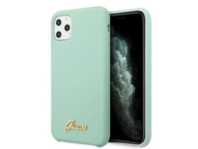 Guess GUHCN65LSLMGG iPhone 11 Pro Max green/green hard case Silicone Vintage Gold Logo Guess GUHCN65LSLMGG iPhone 11 Pro Max green/green hard case Silicone Vintage Gold Logo