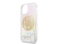 Funda rígida Guess GUHCN58LGIRGP para iPhone 11 Pro con logo circular de purpurina líquida degradada Funda rígida Guess GUHCN58LGIRGP para iPhone 11 Pro con logo circular de purpurina líquida degradada