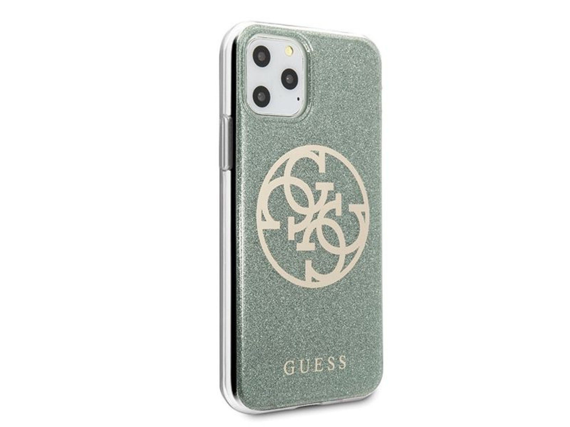 Guess GUHCN65PCUGLKA iPhone 11 Pro Max khaki hard case 4G Circle Glitter