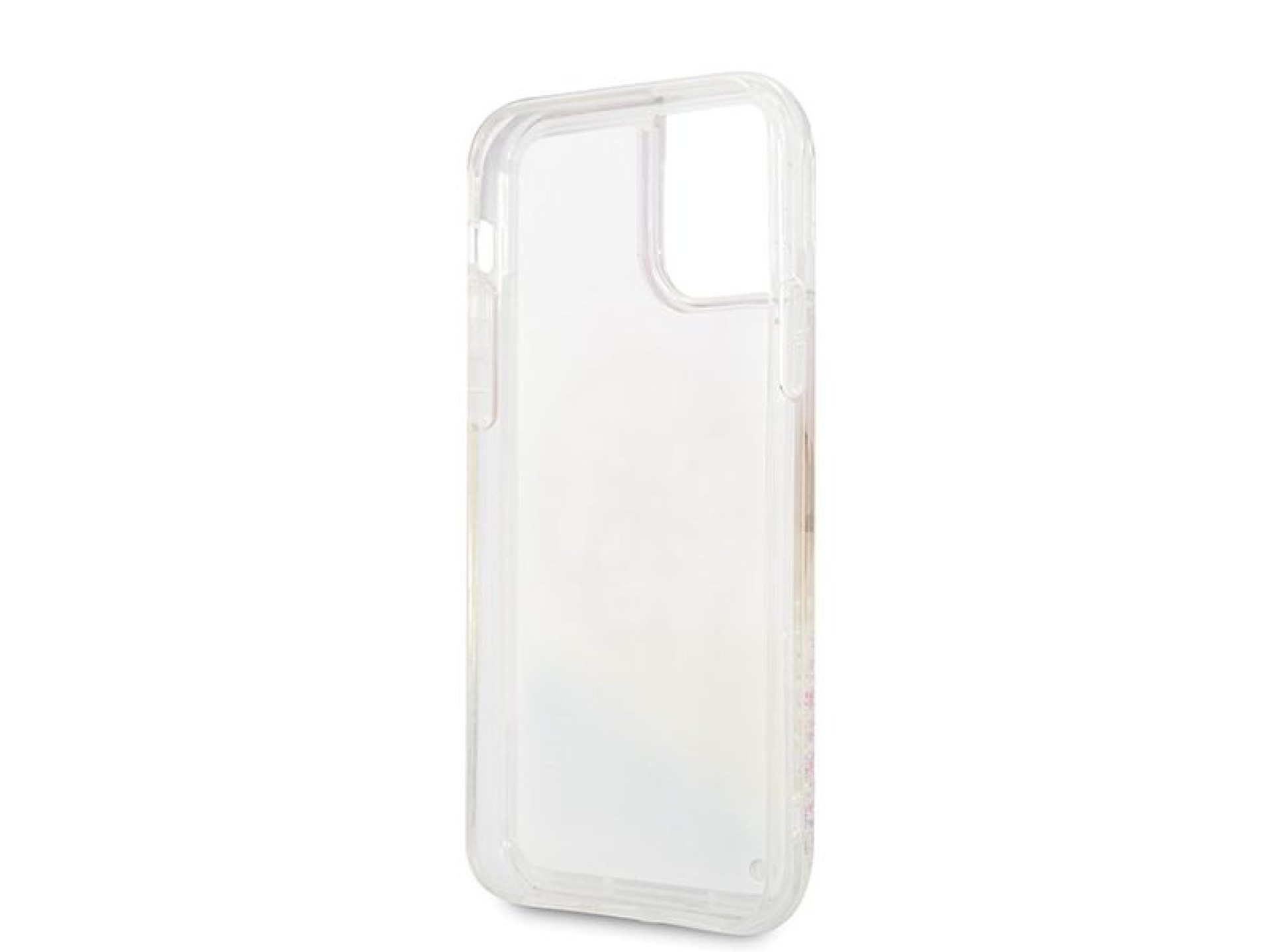 Funda rígida Guess GUHCN58LGIRGP para iPhone 11 Pro con logo circular de purpurina líquida degradada