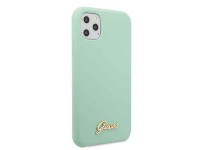 Funda rígida Guess GUHCN58LSLMGG para iPhone 11 Pro, color verde/verde, de silicona con logo dorado Funda rígida Guess GUHCN58LSLMGG para iPhone 11 Pro, color verde/verde, de silicona con logo dorado