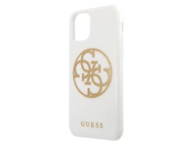 Guess GUHCN65TPUWHGLG iPhone 11 Pro Max white/white hard case Glitter 4G Circle Logo Guess GUHCN65TPUWHGLG iPhone 11 Pro Max white/white hard case Glitter 4G Circle Logo