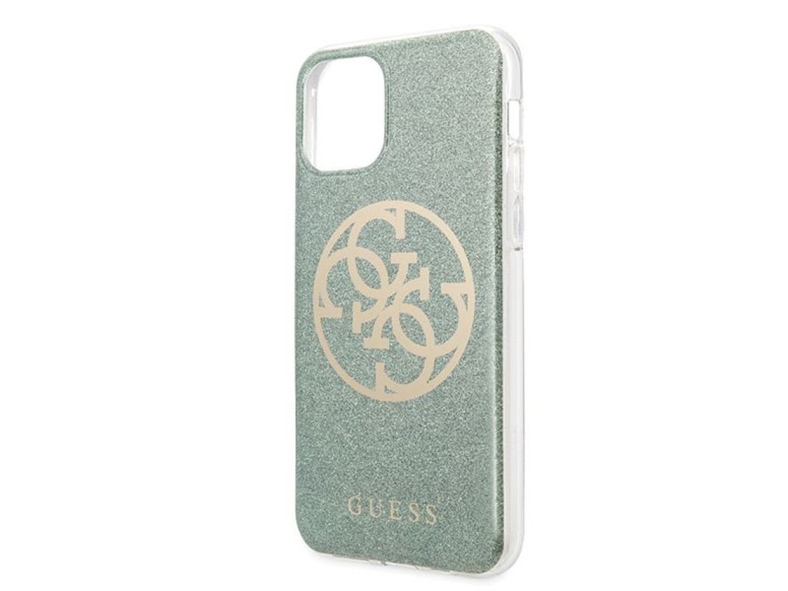 Guess GUHCN65PCUGLKA iPhone 11 Pro Max khaki hard case 4G Circle Glitter