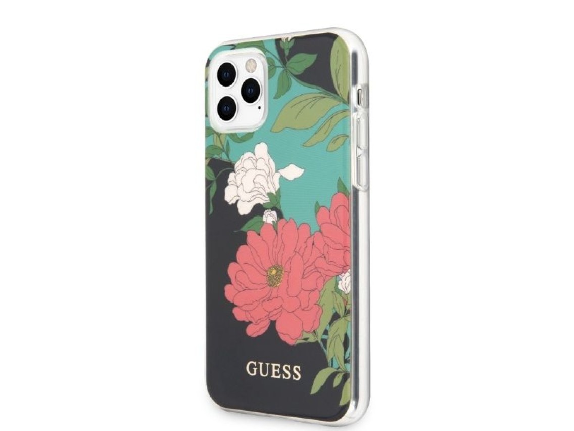 Guess GUHCN65IMLFL01 iPhone 11 Pro Max black/black N°1 Flower Collection