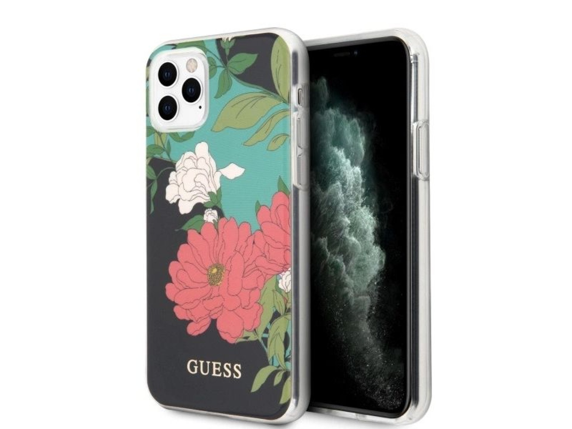 Guess GUHCN65IMLFL01 iPhone 11 Pro Max black/black N°1 Flower Collection