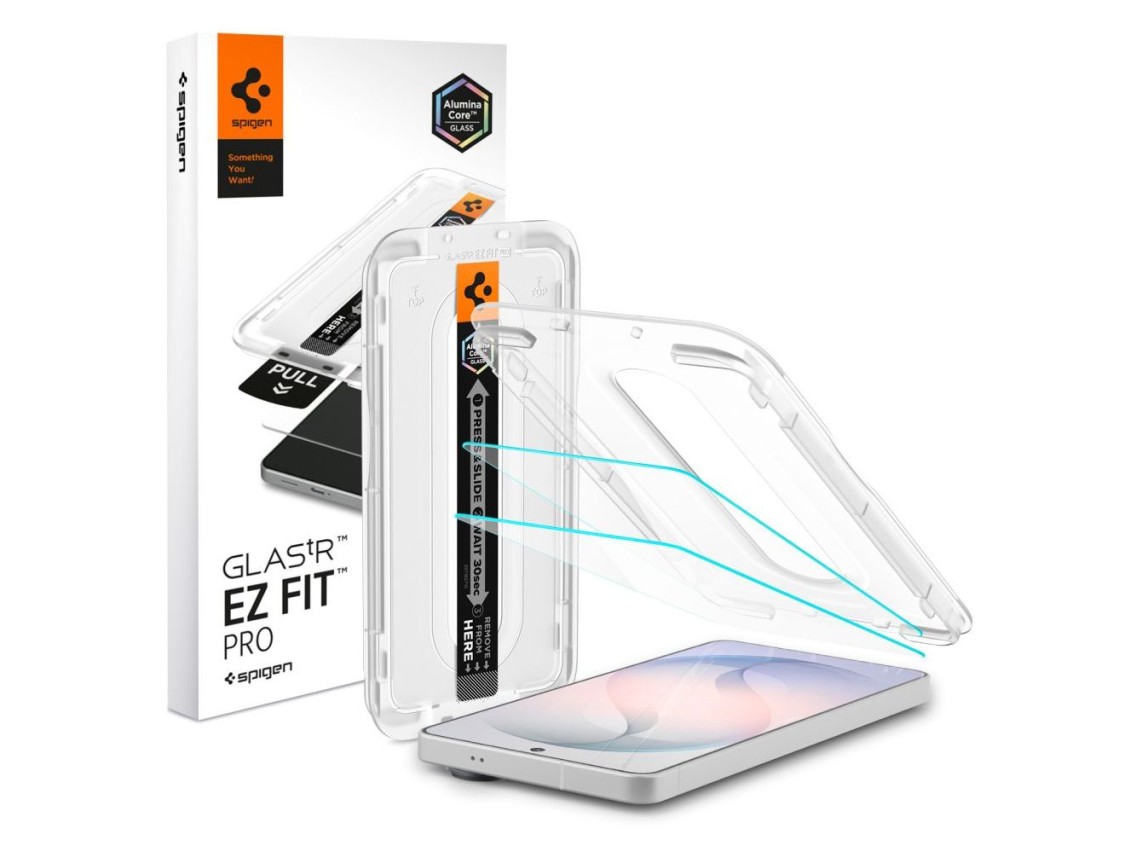 Paquete de 2 protectores de pantalla de vidrio templado antirreflejos Spigen Glas.tR EZ Fit Pro AC p