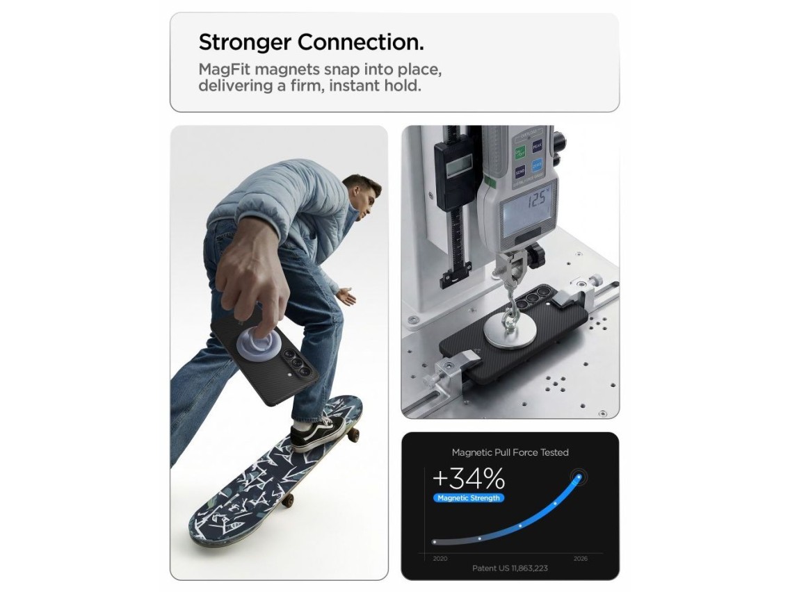 Funda Spigen AirSkin Aramid Mag MagSafe para Samsung Galaxy S26 Ultra - Negra