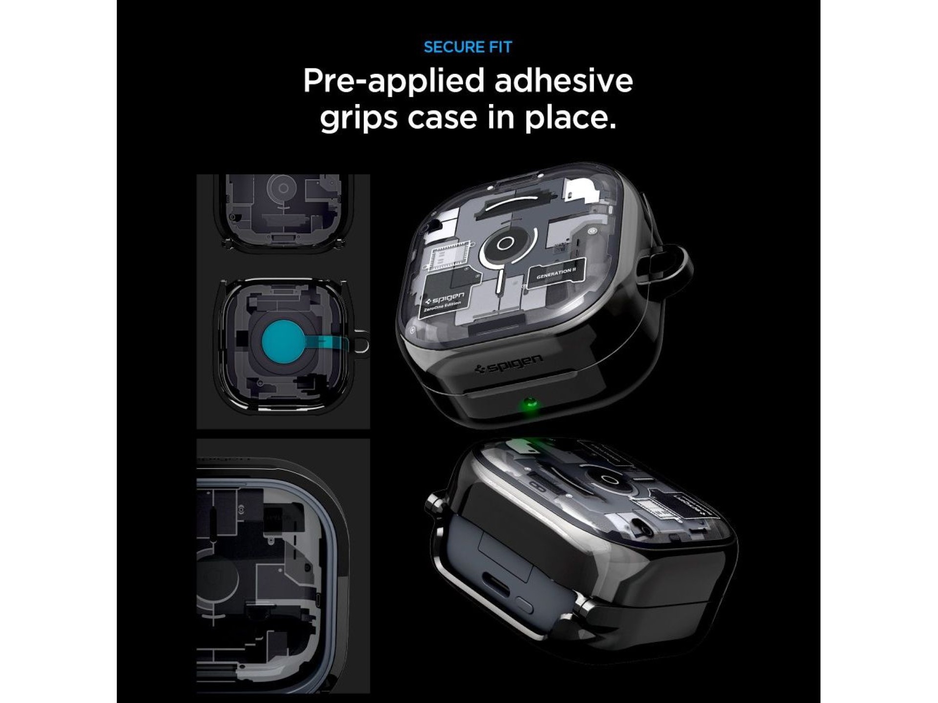 Spigen Ultra Hybrid Zero One Case for Samsung Galaxy Buds 4 / 4 Pro - Black