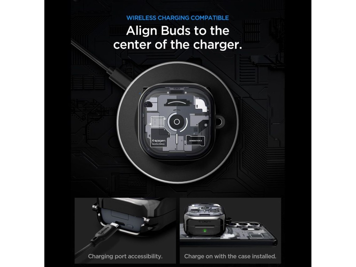 Spigen Ultra Hybrid Zero One Case for Samsung Galaxy Buds 4 / 4 Pro - Black