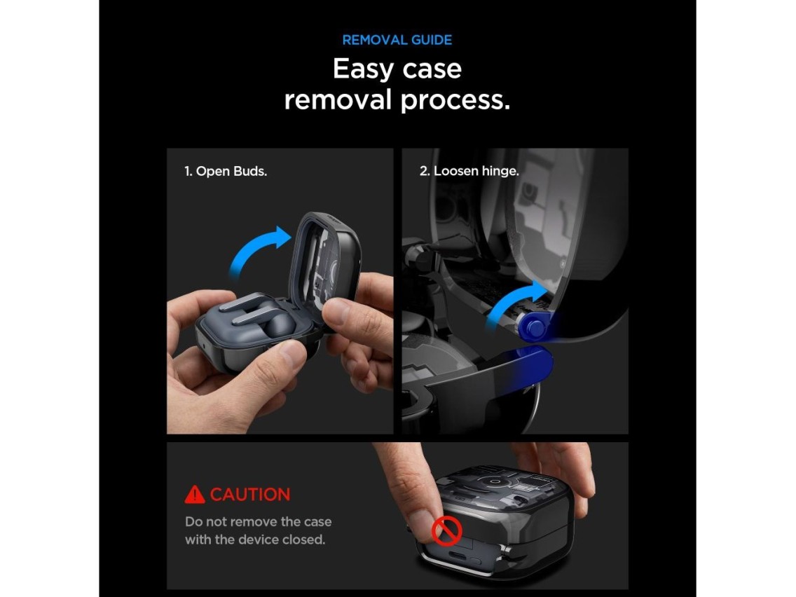 Spigen Ultra Hybrid Zero One Case for Samsung Galaxy Buds 4 / 4 Pro - Black