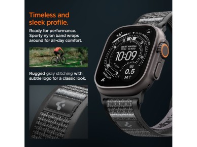 Pulseira Spigen Athlex Air 2 para Apple Watch 44/45/46/49mm - Preta e Cinza Pulseira Spigen Athlex Air 2 para Apple Watch 44/45/46/49mm - Preta e Cinza