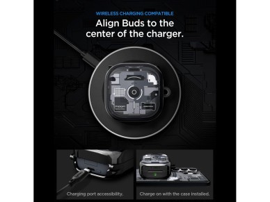 Capa Spigen Ultra Hybrid Zero One para Samsung Galaxy Buds 4 / 4 Pro - Preta Capa Spigen Ultra Hybrid Zero One para Samsung Galaxy Buds 4 / 4 Pro - Preta