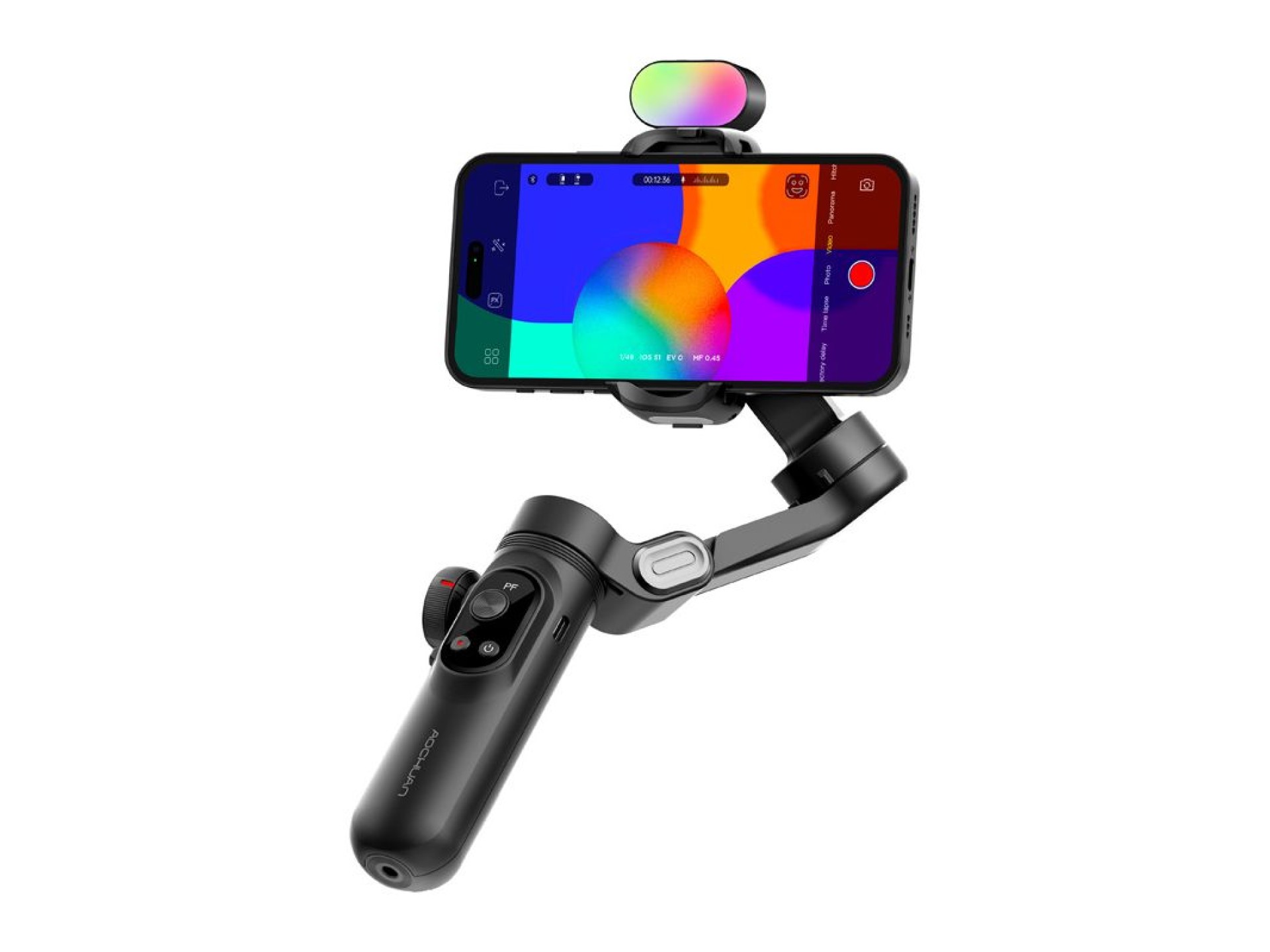 Gimbal AOCHUAN X Pro com iluminação RGB (preto)