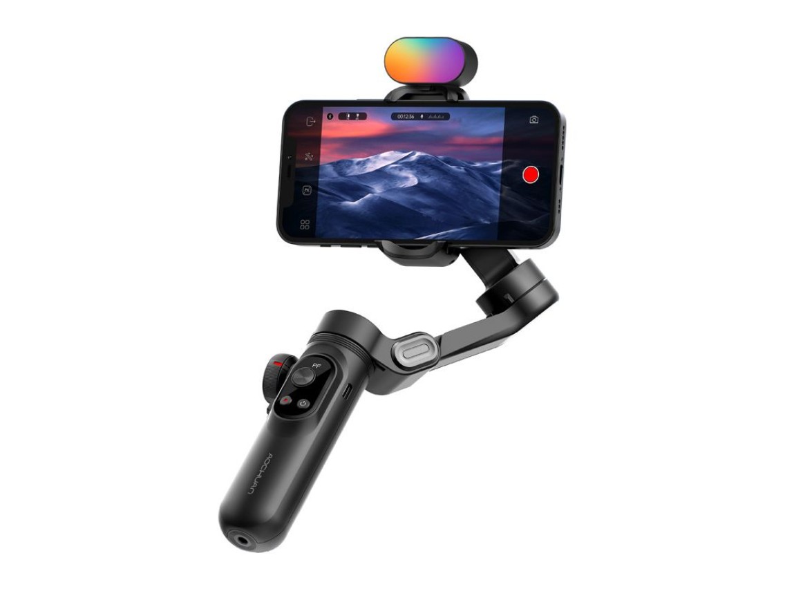 Gimbal AOCHUAN X Pro com ilumina��o RGB (preto)