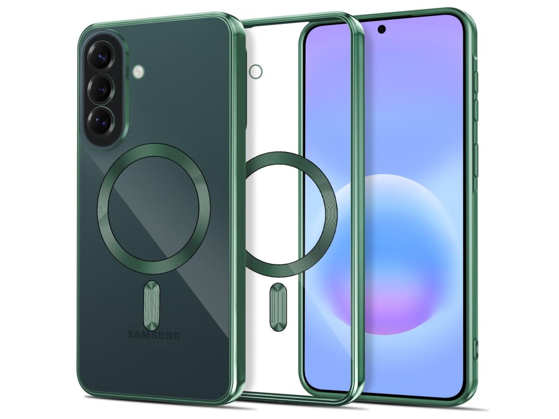 Funda Tech-Protect MagFlex MagSafe para Samsung Galaxy A37 5G - Verde transparente
