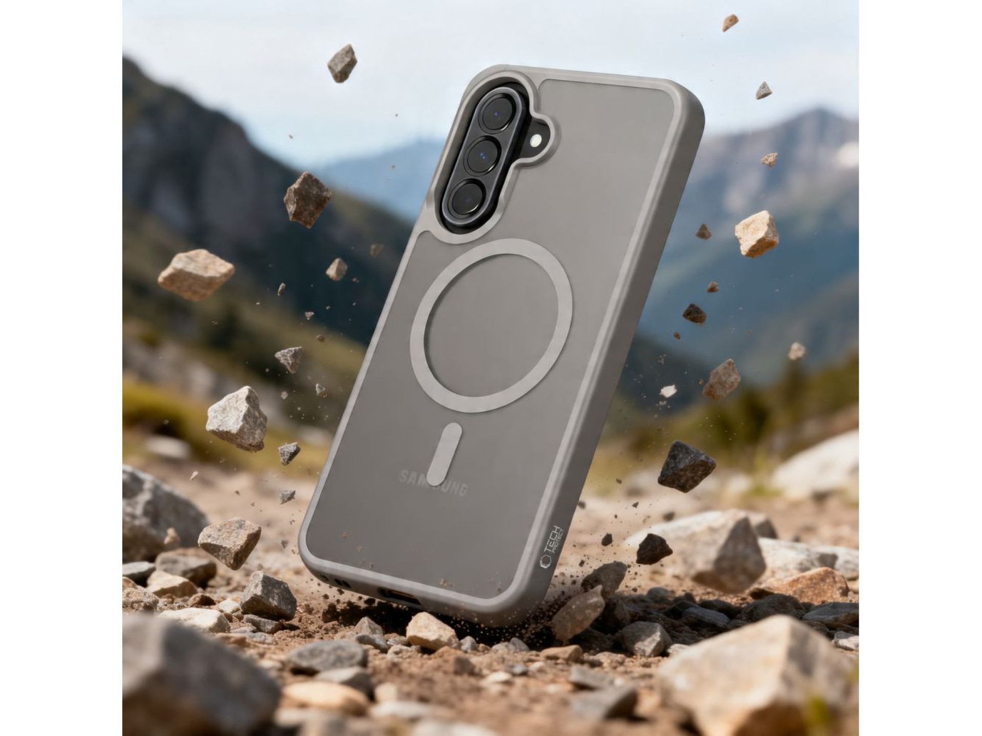 Tech-Protect Magmat MagSafe Case for Samsung Galaxy A57 5G - Matte Gray