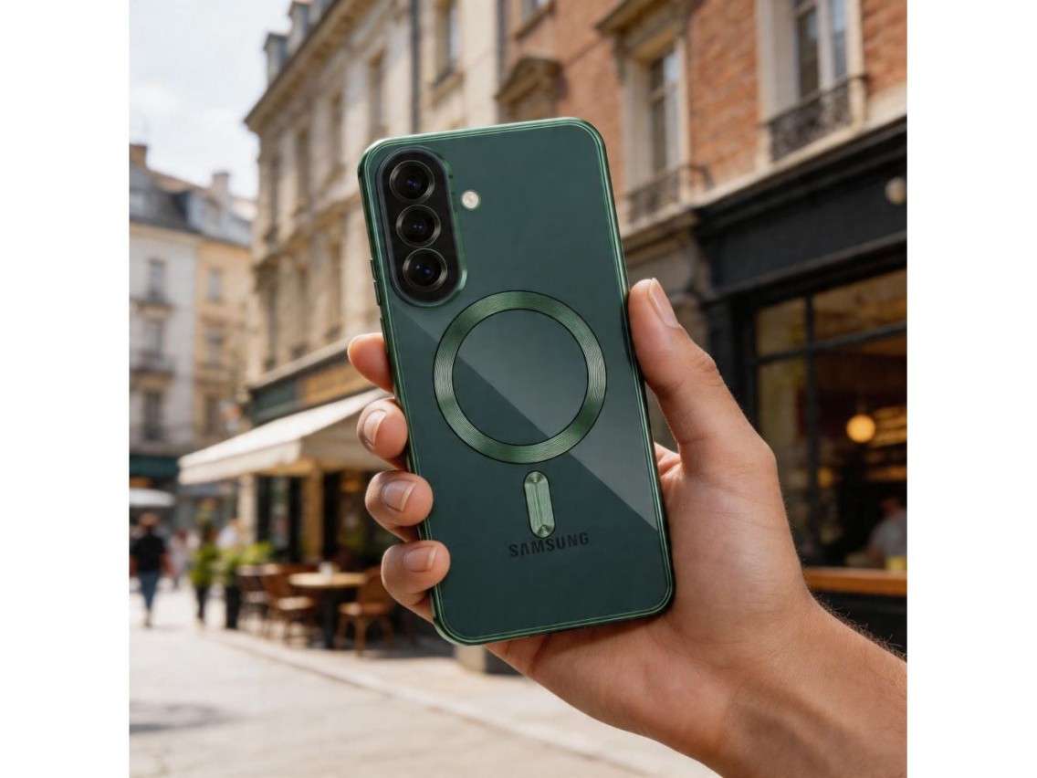 Funda Tech-Protect MagFlex MagSafe para Samsung Galaxy A37 5G - Verde transparente