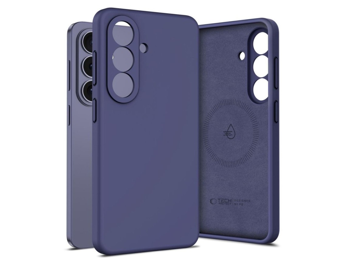 Funda de silicona Tech-Protect MagSafe para Samsung Galaxy S26 - Morada