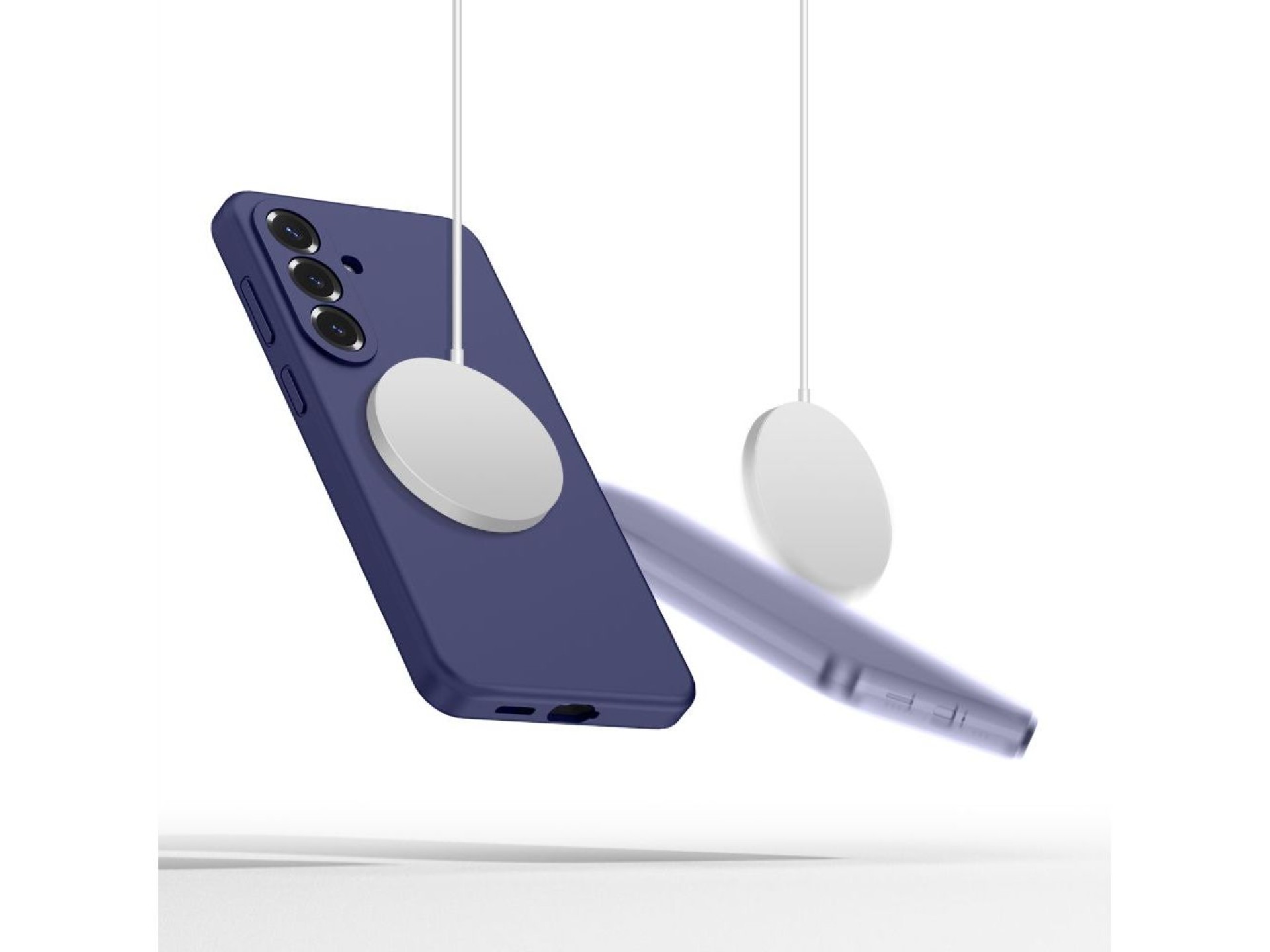 Funda de silicona Tech-Protect MagSafe para Samsung Galaxy S26 - Morada