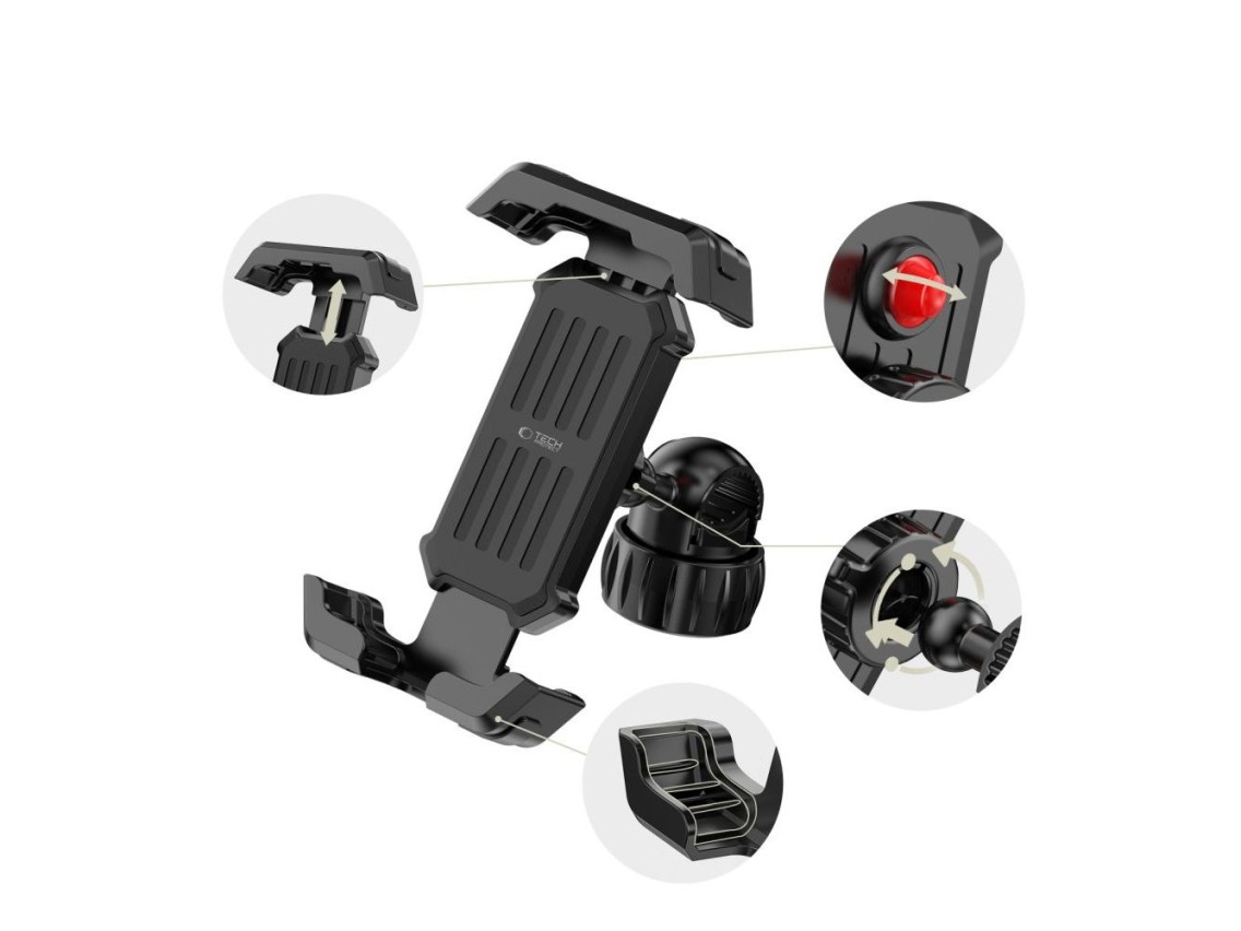 Soporte para manillar Tech-Protect V6 - Negro