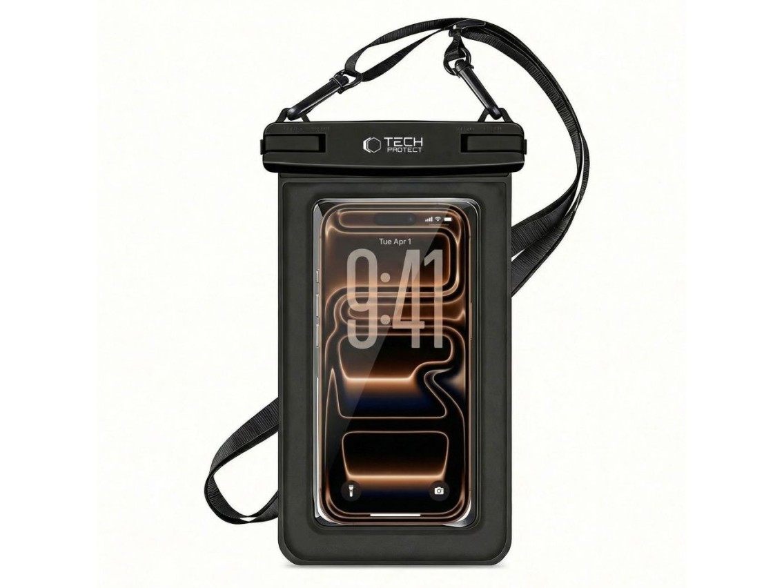 Funda impermeable Tech-Protect UWC7 de 6,9" - Negra