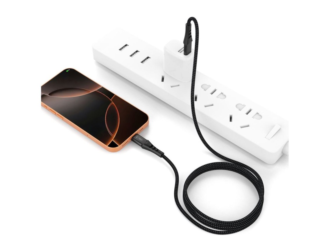 Cable Tech-Protect Ultraboost UB11T USB-C / USB-C PD 100W / QC3.0 de 100 cm - Negro