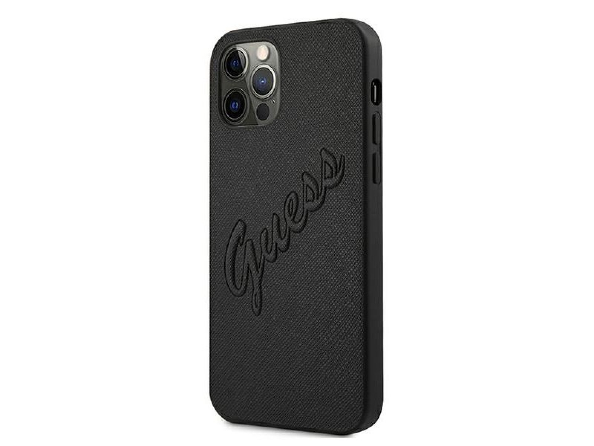 Capa Guess Saffiano Vintage Script para iPhone 12 Pro Max 6.7
