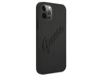 Capa Guess Saffiano Vintage Script para iPhone 12 Pro Max 6.7" - Preta Capa Guess Saffiano Vintage Script para iPhone 12 Pro Max 6.7" - Preta