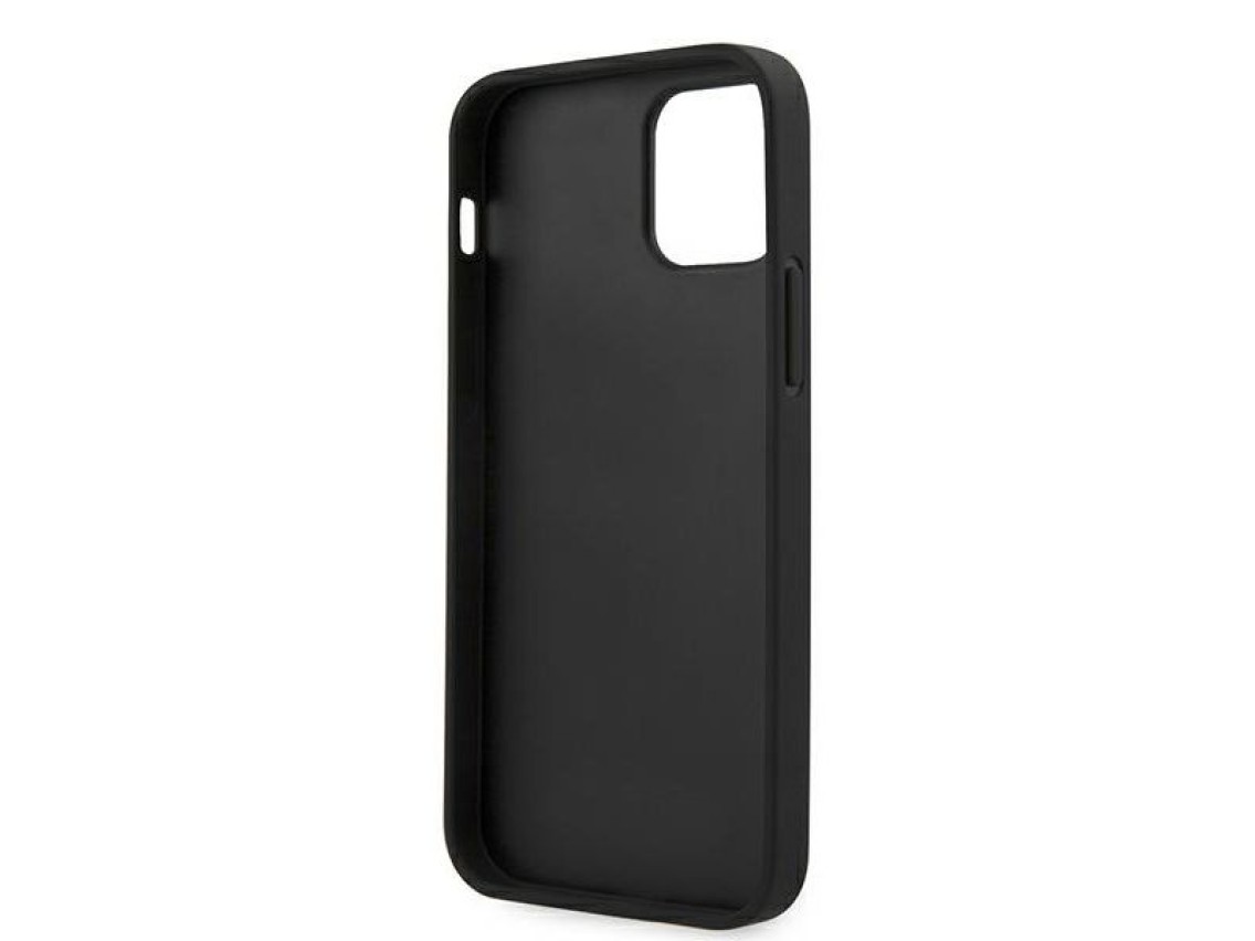 Capa Guess Saffiano Vintage Script para iPhone 12 Pro Max 6.7" - Preta
