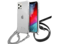 Guess GUHCP12LKC4GSSI iPhone 12 Pro Max 6.7" Funda rígida transparente 4G Cadena plateada Guess GUHCP12LKC4GSSI iPhone 12 Pro Max 6.7" Funda rígida transparente 4G Cadena plateada