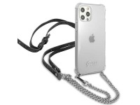 Guess GUHCP12LKC4GSSI iPhone 12 Pro Max 6.7" Funda rígida transparente 4G Cadena plateada Guess GUHCP12LKC4GSSI iPhone 12 Pro Max 6.7" Funda rígida transparente 4G Cadena plateada
