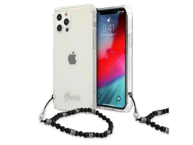 Funda rígida transparente Guess GUHCP12MKPSBK para iPhone 12/12 Pro de 6,1 pulgadas, color negro per Funda rígida transparente Guess GUHCP12MKPSBK para iPhone 12/12 Pro de 6,1 pulgadas, color negro per