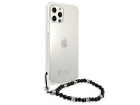 Capa rígida transparente Guess GUHCP12MKPSBK para iPhone 12/12 Pro de 6,1" na cor Preto Pérola Capa rígida transparente Guess GUHCP12MKPSBK para iPhone 12/12 Pro de 6,1" na cor Preto Pérola