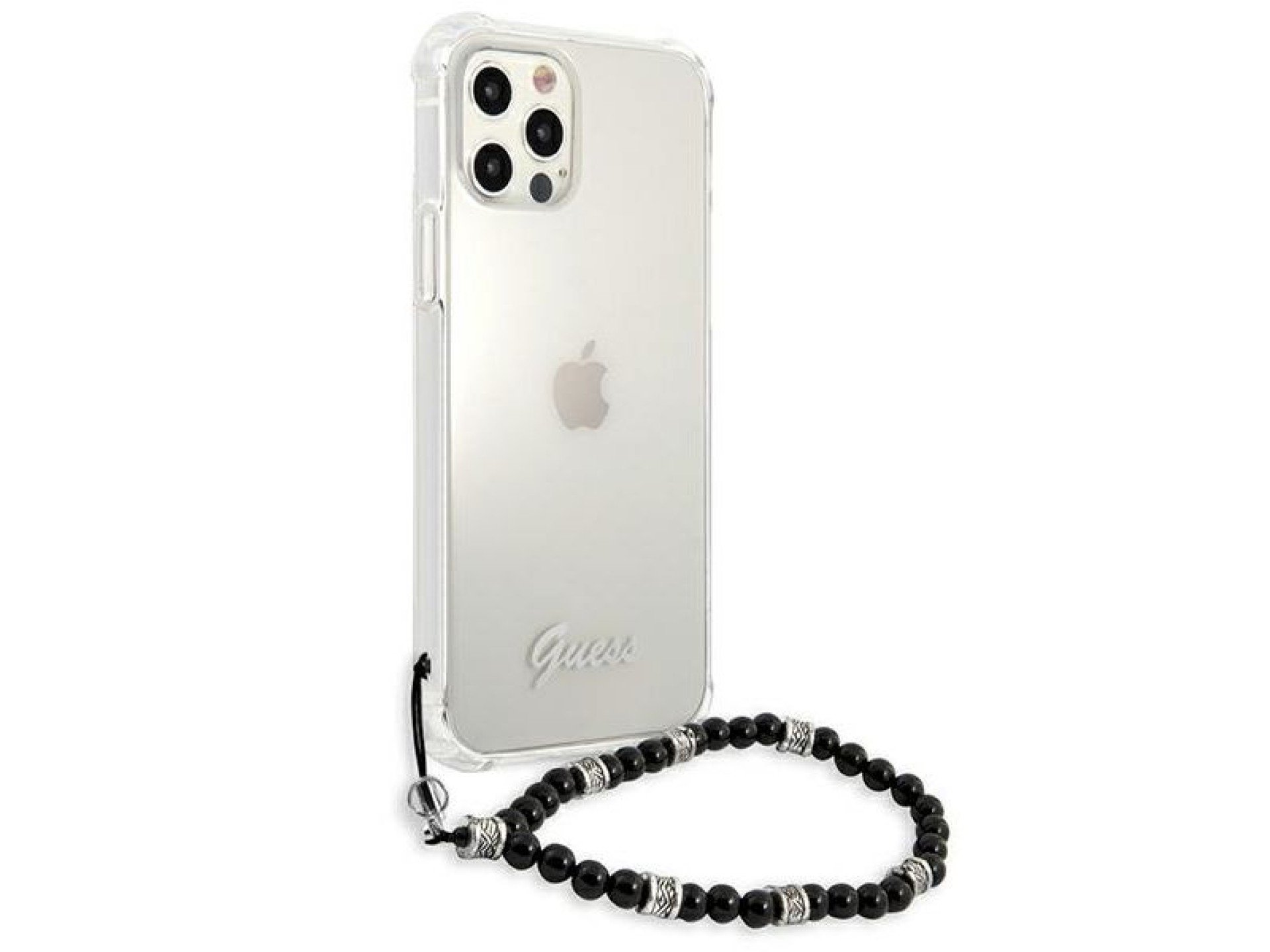 Capa rígida transparente Guess GUHCP12MKPSBK para iPhone 12/12 Pro de 6,1