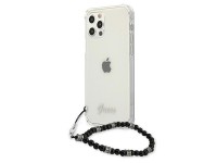 Capa rígida transparente Guess GUHCP12LKPSBK para iPhone 12 Pro Max 6.7" na cor Preto Pérola Capa rígida transparente Guess GUHCP12LKPSBK para iPhone 12 Pro Max 6.7" na cor Preto Pérola
