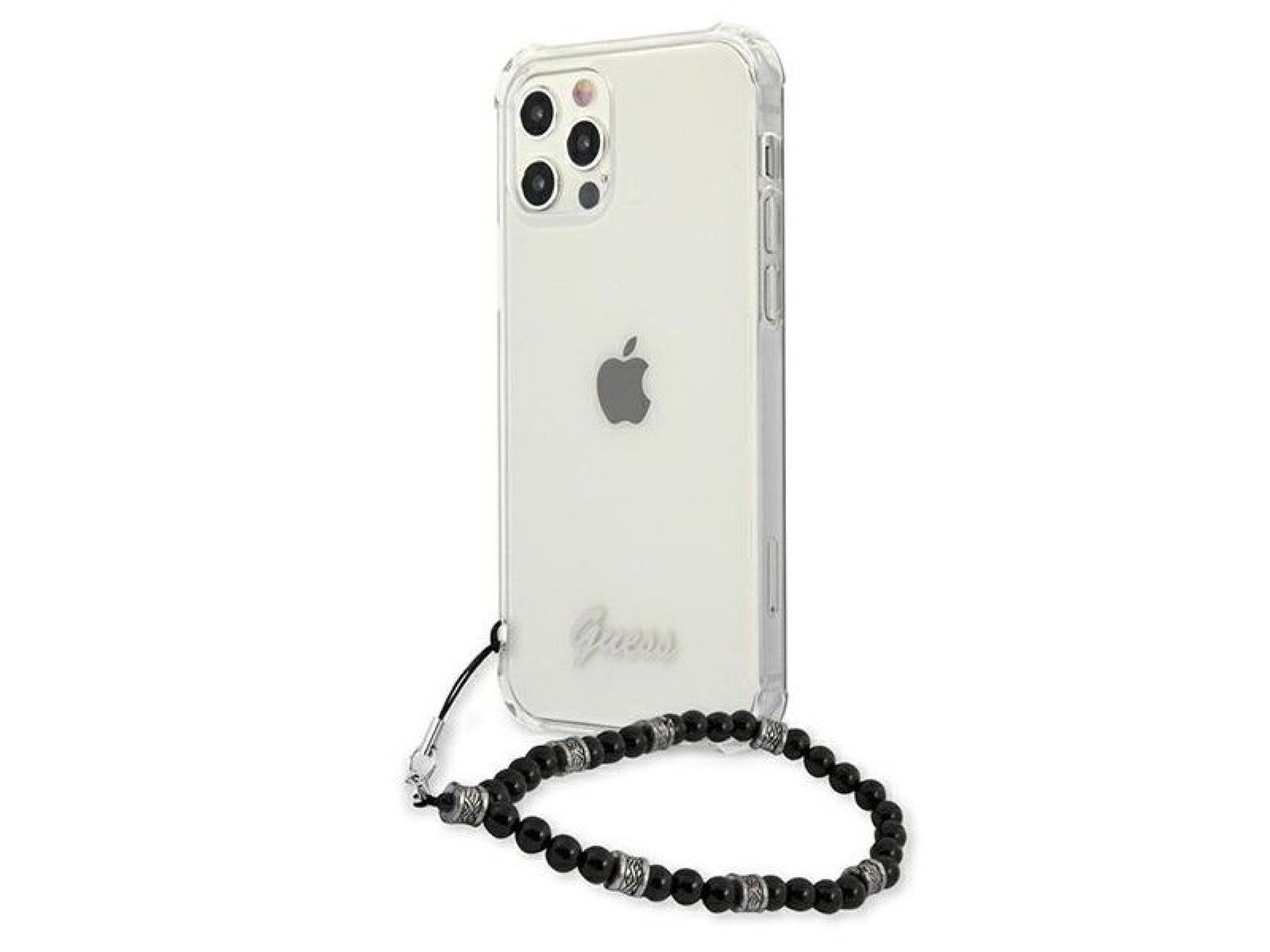 Capa rígida transparente Guess GUHCP12LKPSBK para iPhone 12 Pro Max 6.7